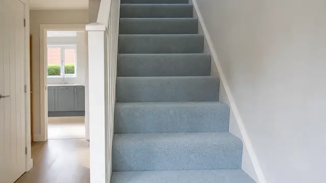 A cleaned stair carpet in a Twickenham home